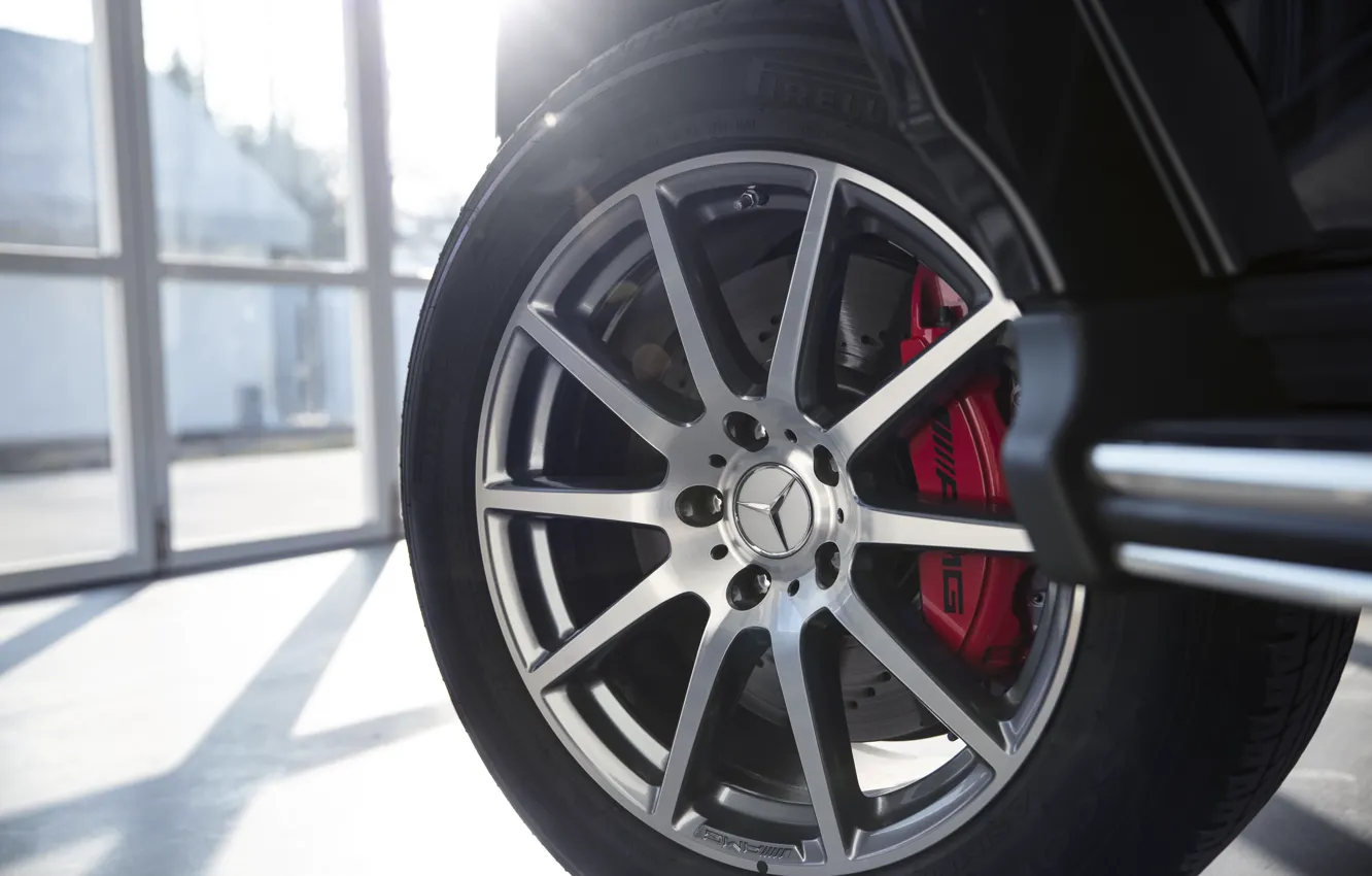 Photo wallpaper Mercedes-Benz, Mercedes, logo, AMG, wheel, G-Class, Mercedes-AMG, Mercedes-AMG G 63