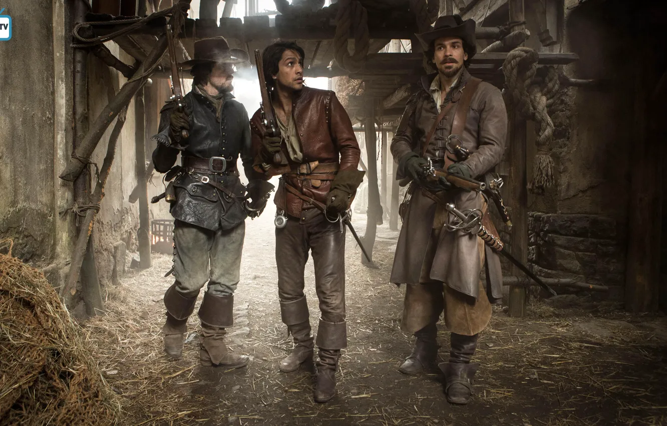 Photo wallpaper the series, the Musketeers, The Musketeers, Tom Burke, Luke Pasqualino, Santiago Cabrera