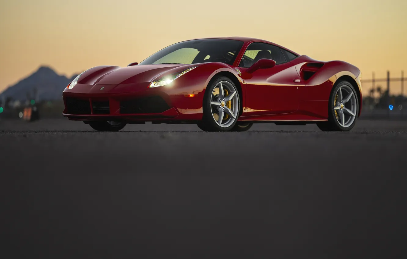Photo wallpaper Ferrari, 488, Ferrari 488 GTB