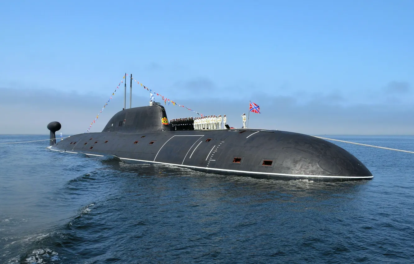 Photo wallpaper boat, underwater, atomic, Kuzbass, The project 971