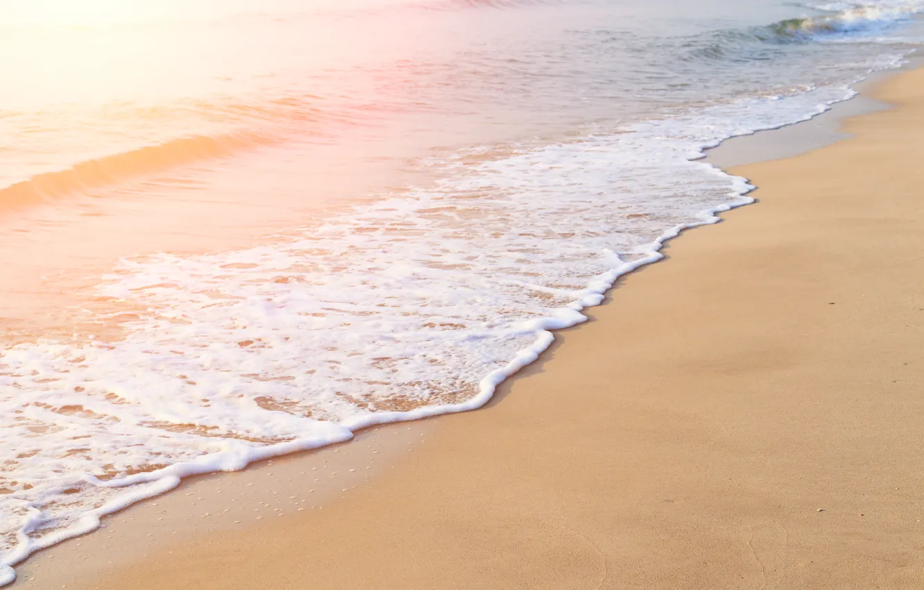 Photo wallpaper sand, sea, wave, beach, summer, summer, beach, sea