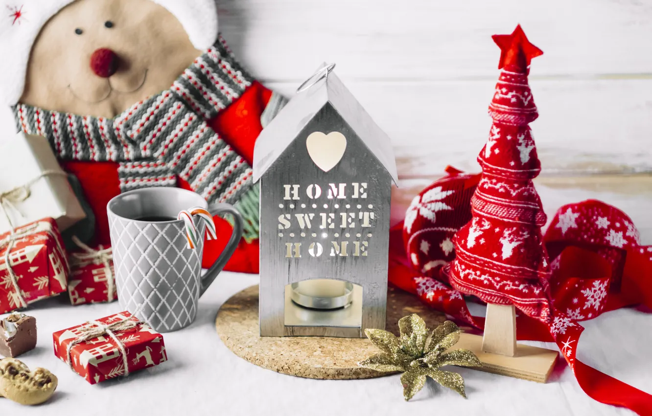 Photo wallpaper decoration, new year, Christmas, Christmas, New Year, decoration, Merry