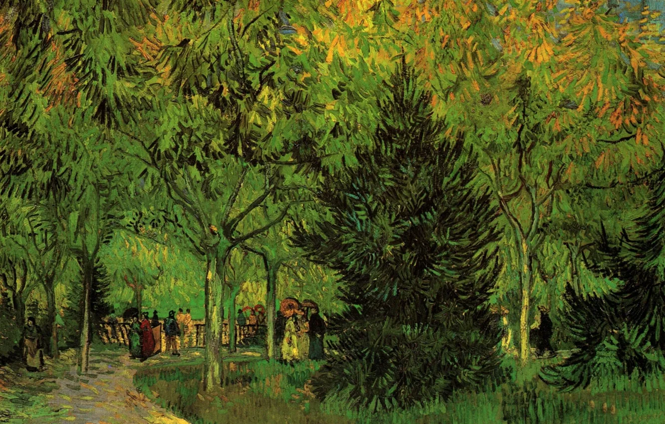 Photo wallpaper Vincent van Gogh, Garden at Arles, A Lane in the Public