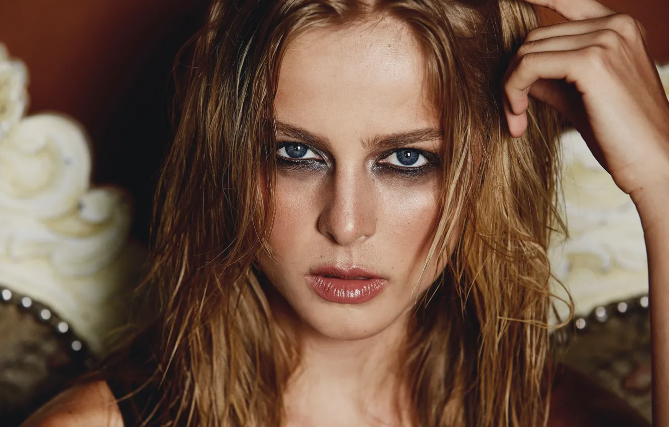 Photo wallpaper portrait, makeup, Carolina Franco