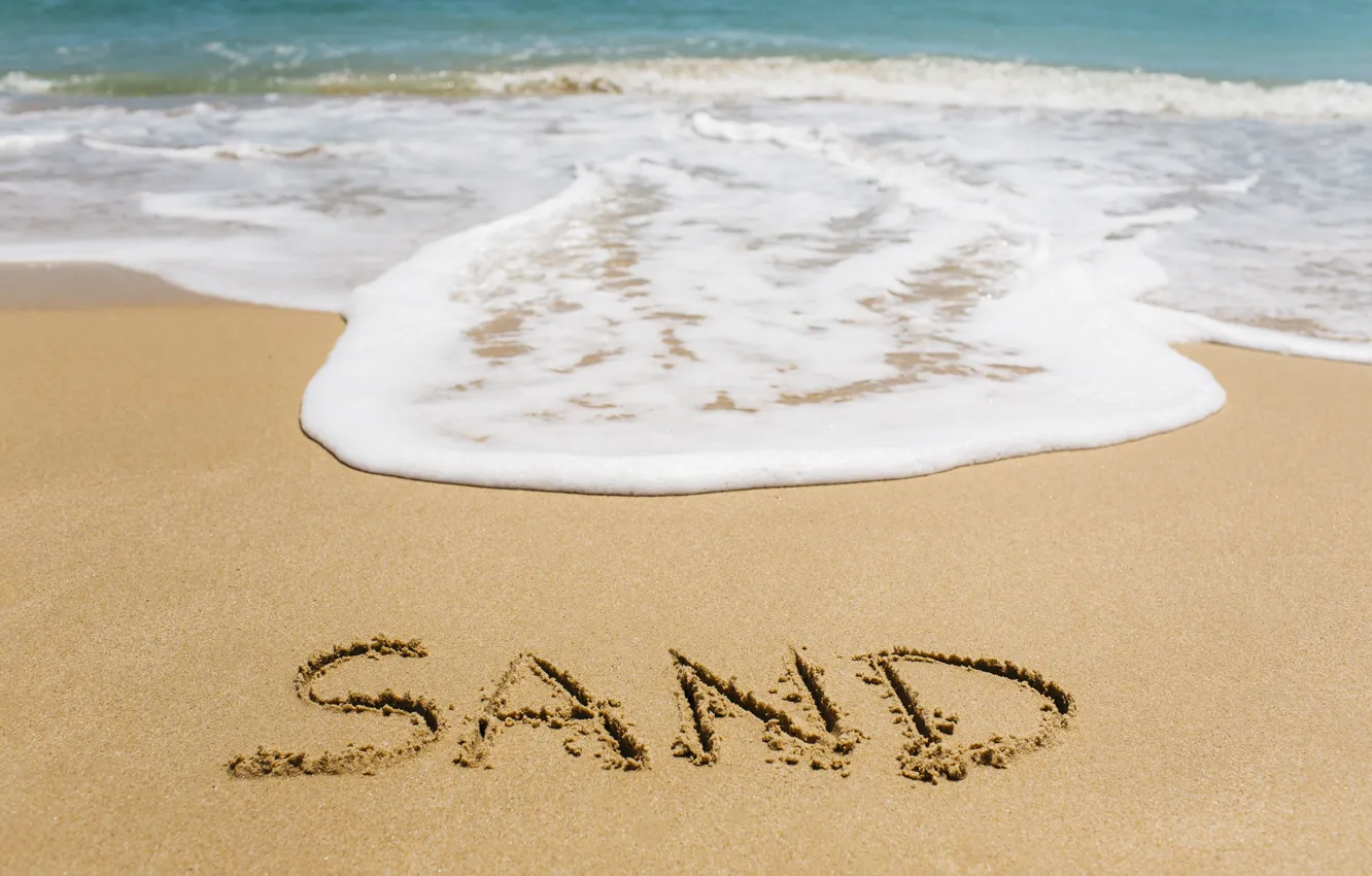 Photo wallpaper sand, sea, wave, beach, summer, summer, beach, sea