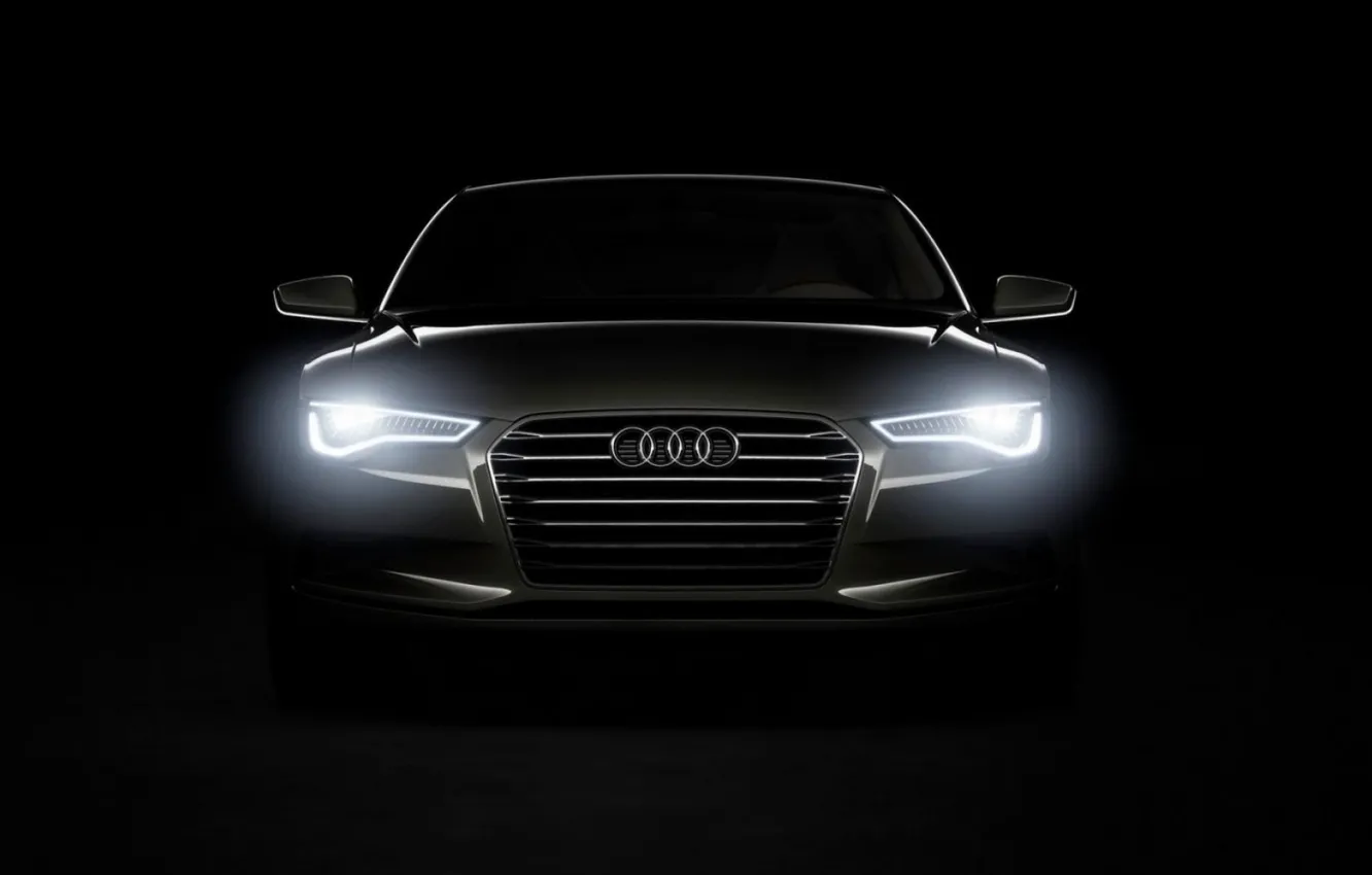 Photo wallpaper Audi, contour, auto, headlights