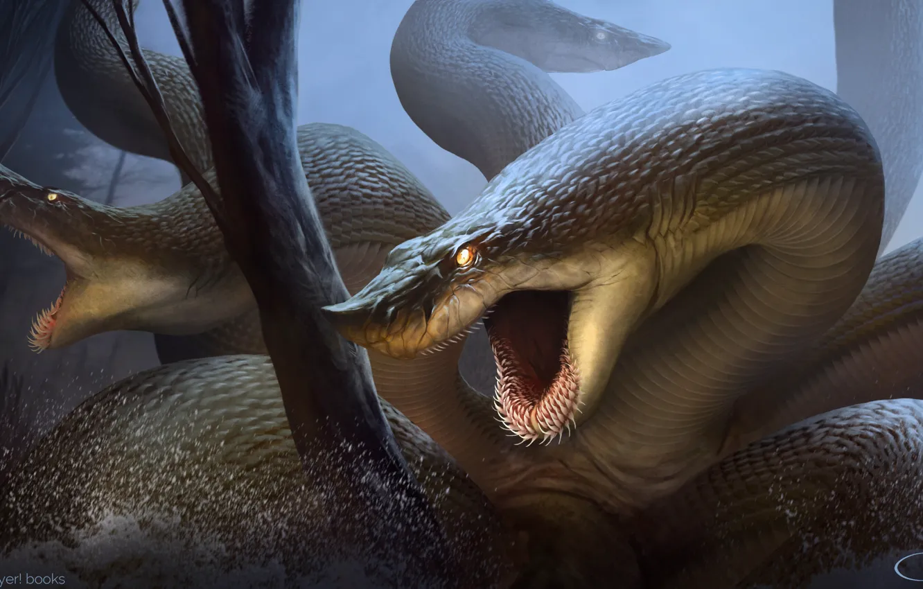 Photo wallpaper monster, teeth, being, art