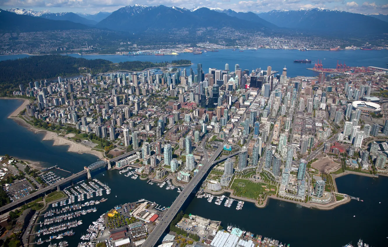 Photo wallpaper The city, Canada, Top, City, Vancouver, Vancouver