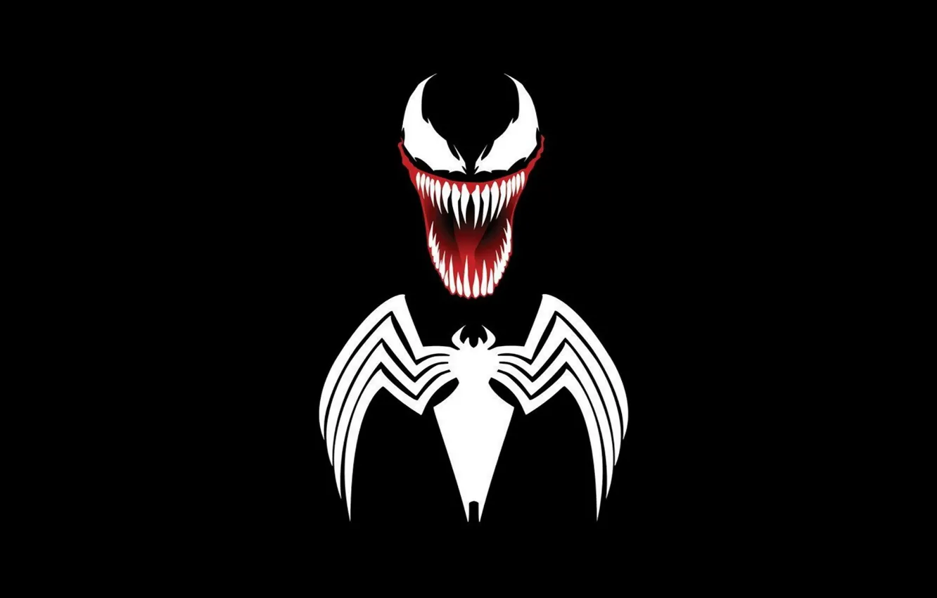 Photo wallpaper background, logo, symbol, Marvel, Venom, Venom