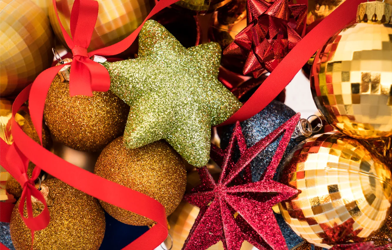 Photo wallpaper balls, New Year, Christmas, merry christmas, decoration, xmas, holiday celebration