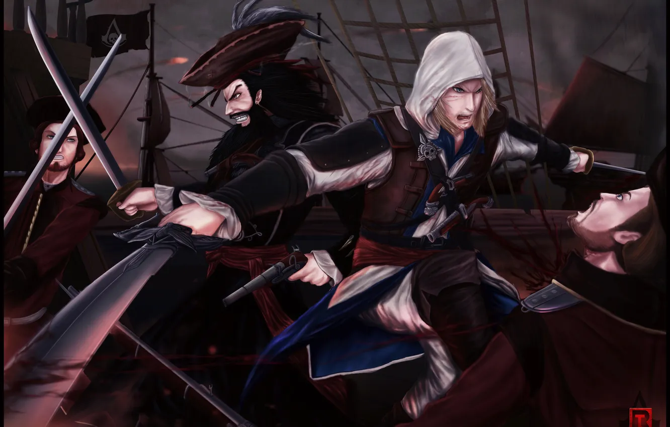 Photo wallpaper assassins creed, Edward, kenway, Black Flag