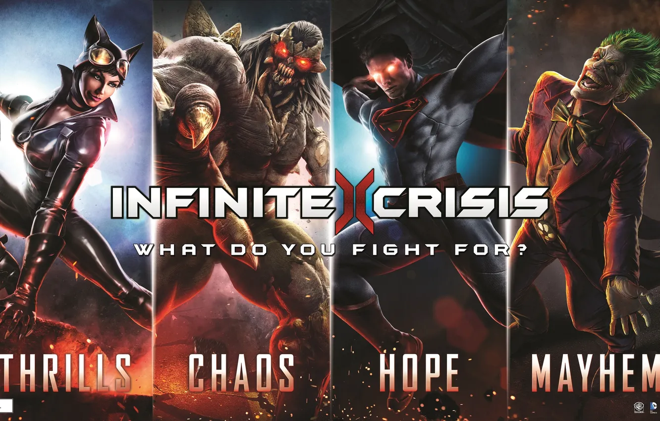 Photo wallpaper Joker, Superman, Catwoman, Selina Kyle, infinite crisis, Doomsday