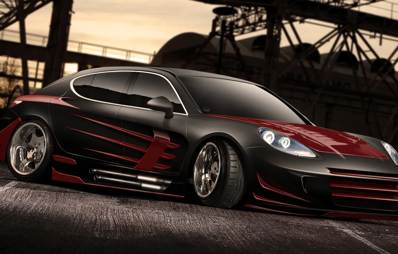 Photo wallpaper red, design, black, coating