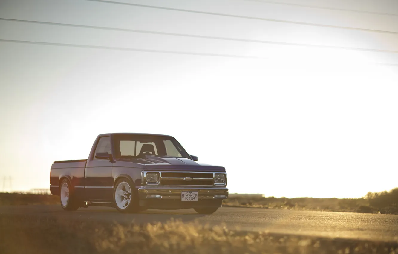 Photo wallpaper sunset, Chevrolet, Sport, S10