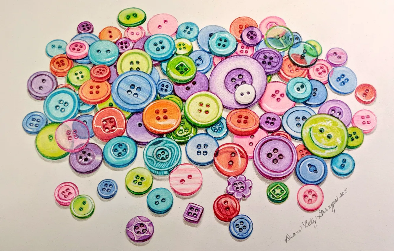 Photo wallpaper background, figure, buttons, painting