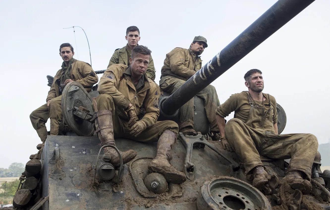 Photo wallpaper tank, Brad Pitt, Brad Pitt, drama, the crew, M4 Sherman, Fury, "Fury"