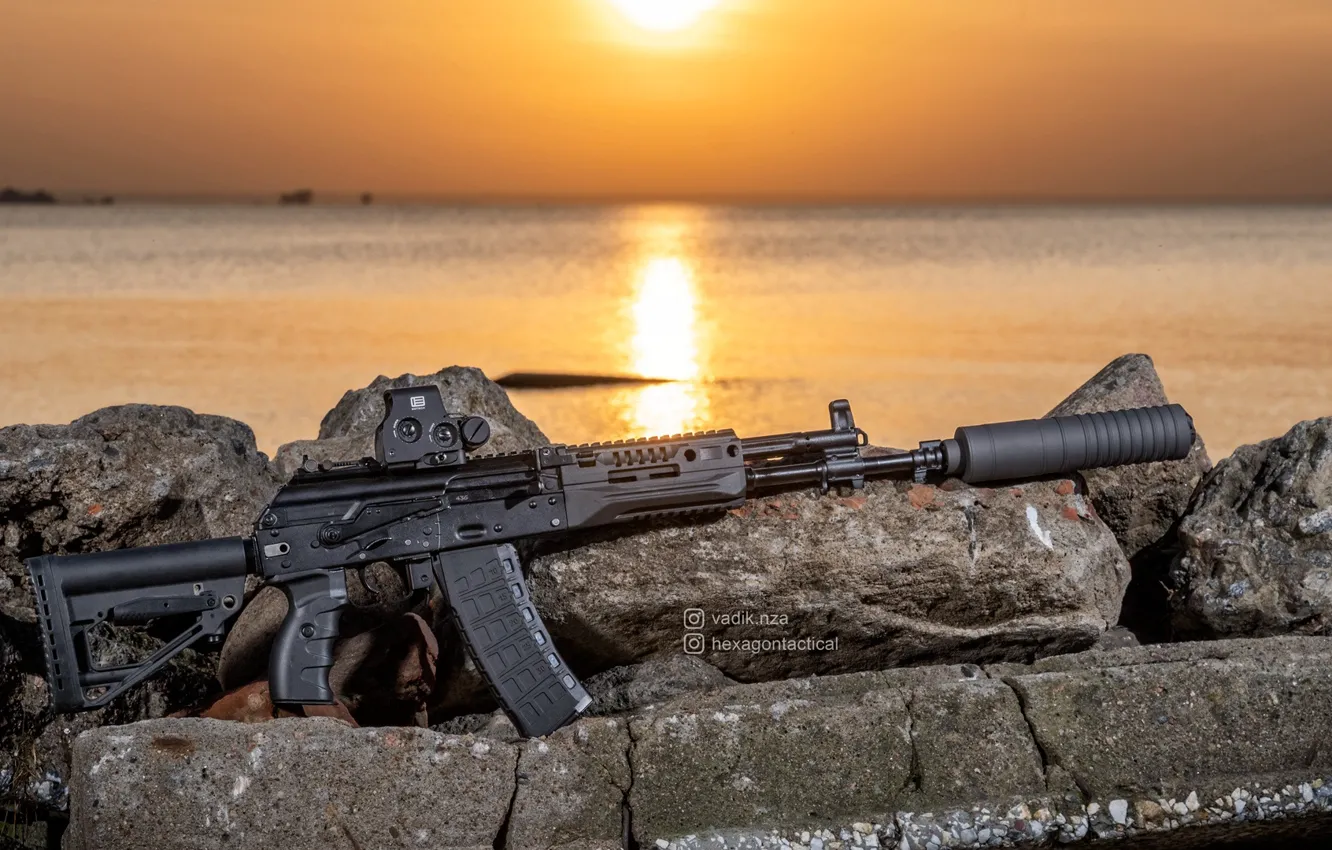 Photo wallpaper rendering, weapons, tuning, machine, gun, Kalashnikov, weapon, AKM