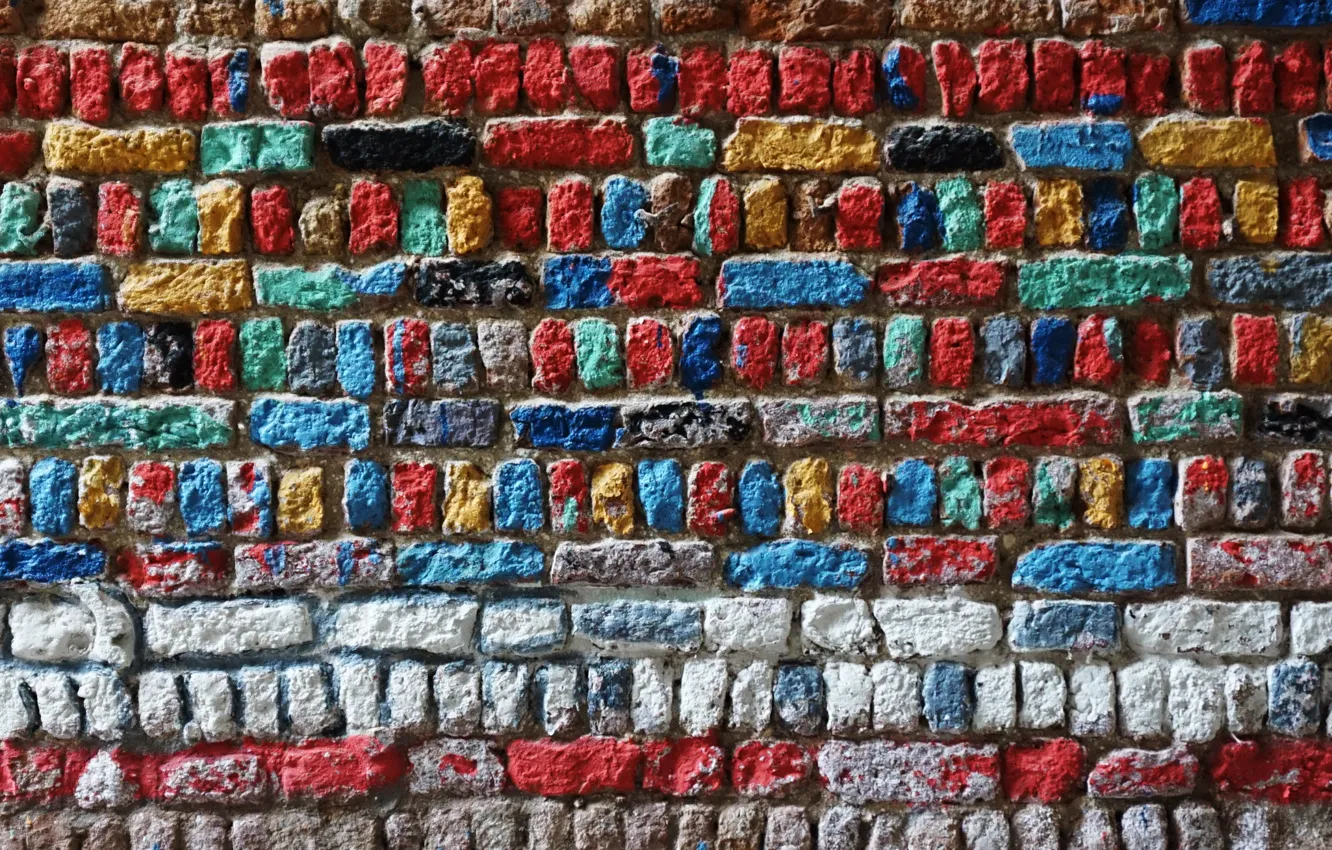 Photo wallpaper color, background, wall, texture, bricks
