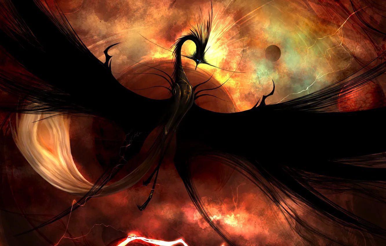 Photo wallpaper wings, being, art