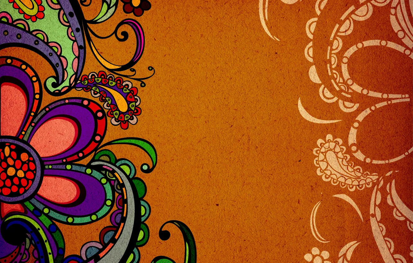 Photo wallpaper figure, texture, Indian pattern