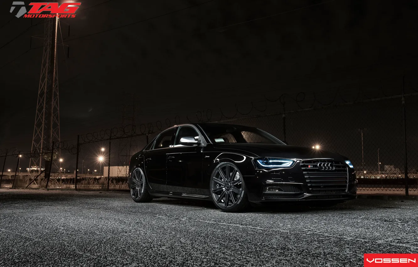 Photo wallpaper Audi, black, tuning, audi s4