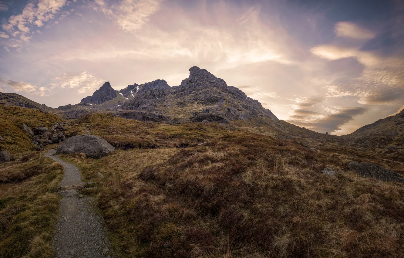 Photo wallpaper the sky, mountains, nature
