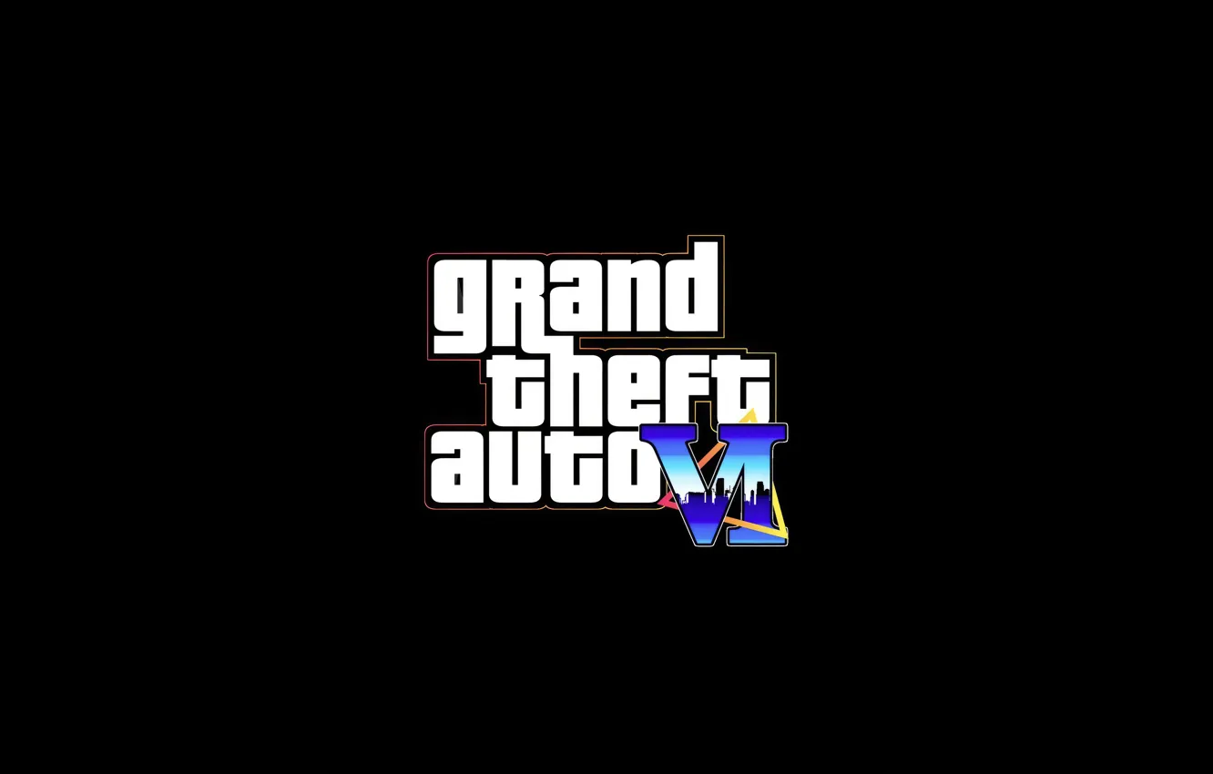 Photo wallpaper logo, logo, GTA 6, GTA VI, Grand Theft Auto VI, GTA 6, Rockstargames