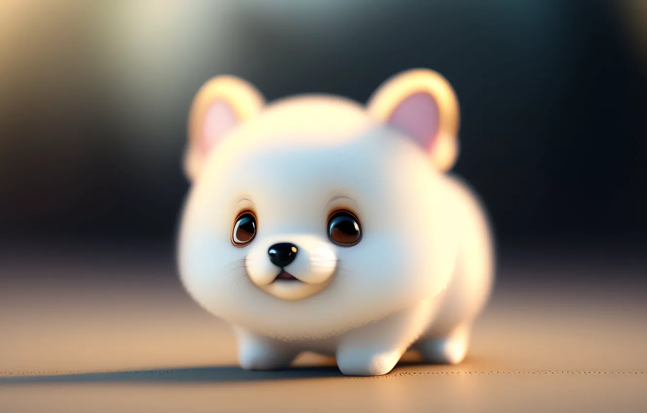 Photo wallpaper toy, dog, puppy, dog, Milota, AI art, neural network