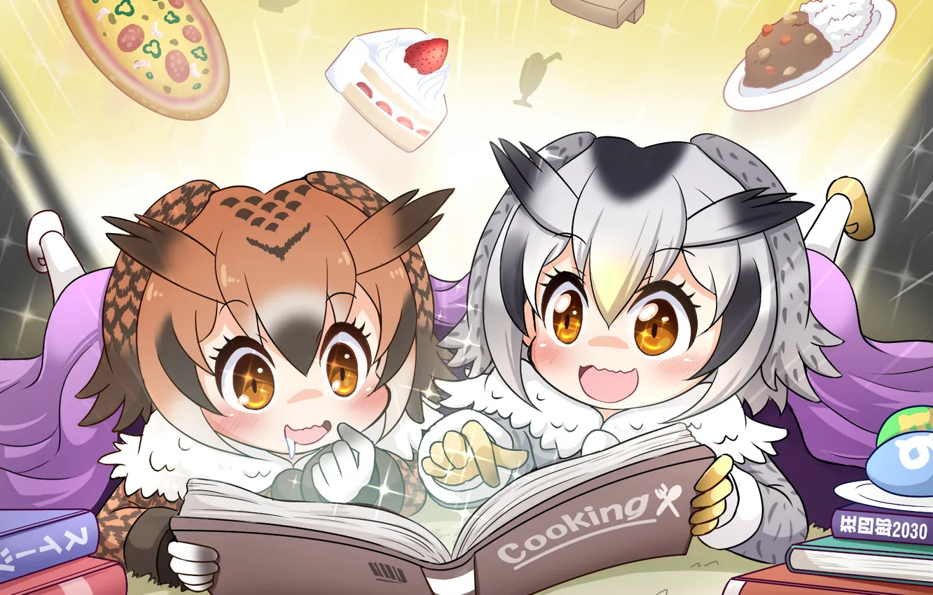 Photo wallpaper dream, sweets, chick, Kemono Friends, Long-eared friends