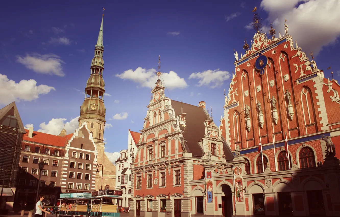Photo wallpaper Riga, Old town, Three Brothers