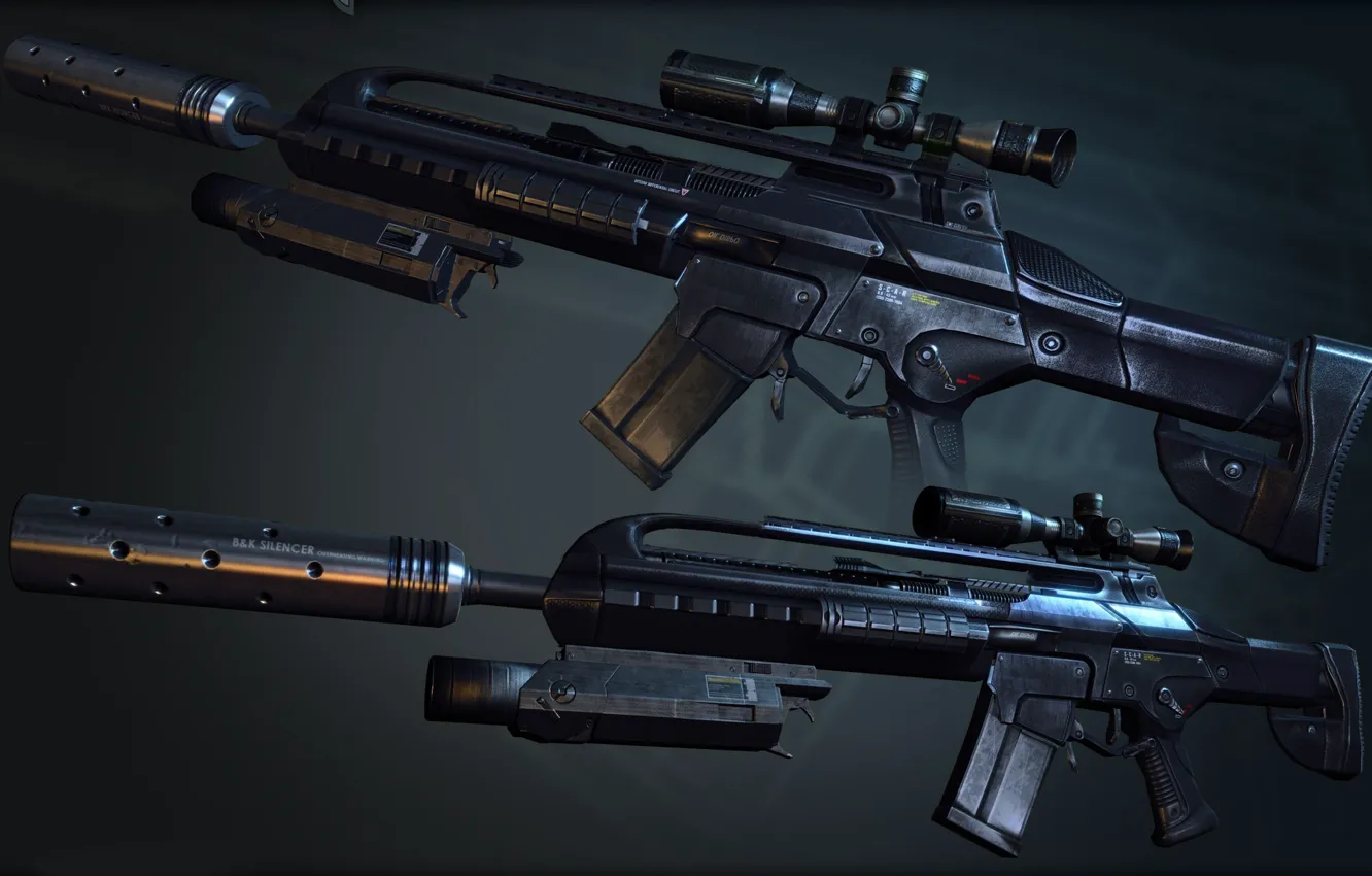 Photo wallpaper weapons, machine, Sniper Scope