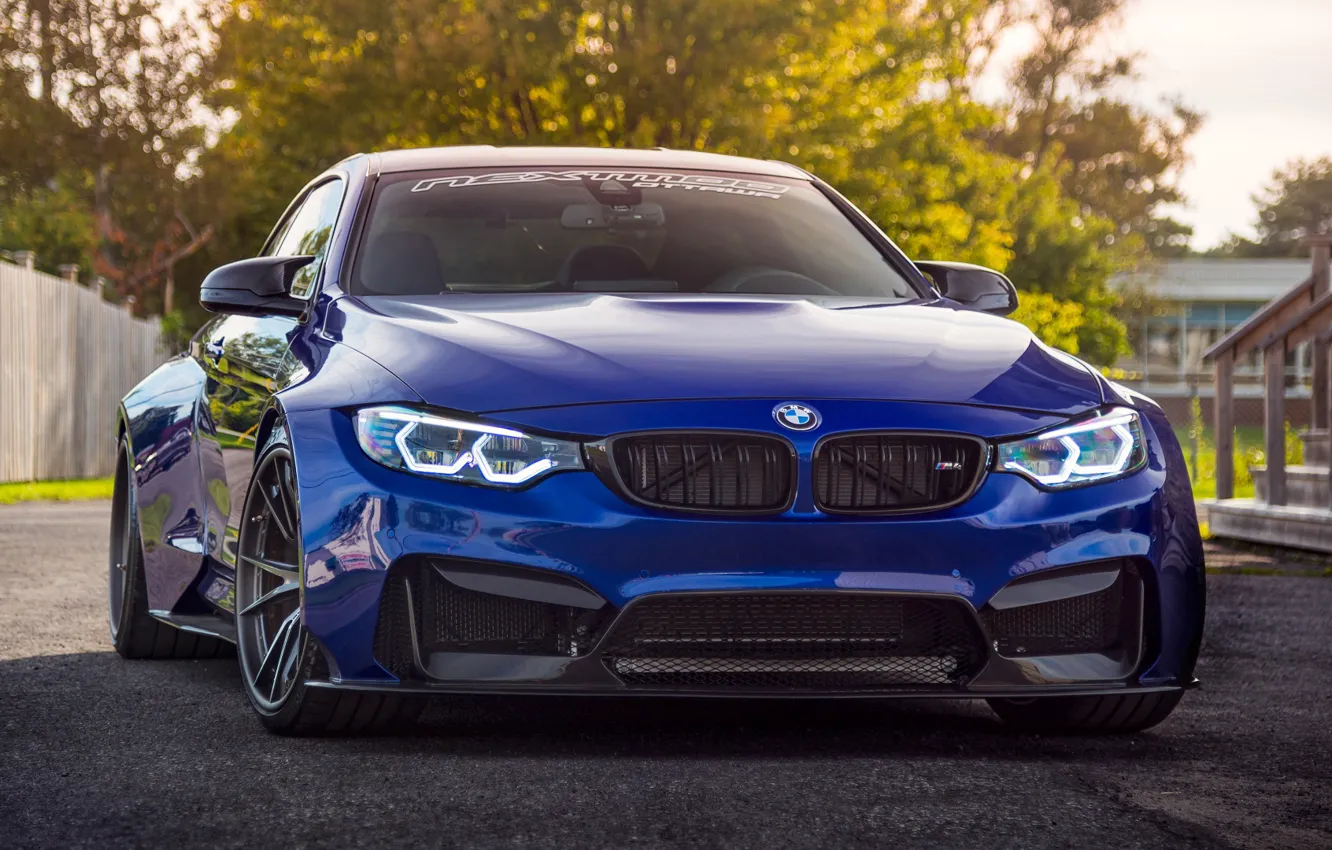 Photo wallpaper blue, sport car, BMW M4