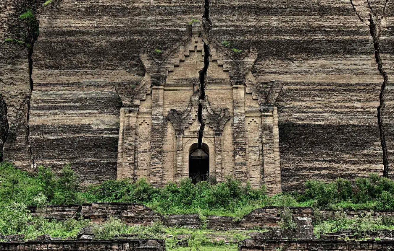 Photo wallpaper rock, the ruins, temple, Myanmar, Mingun, Mingun-Pahtodawgyi