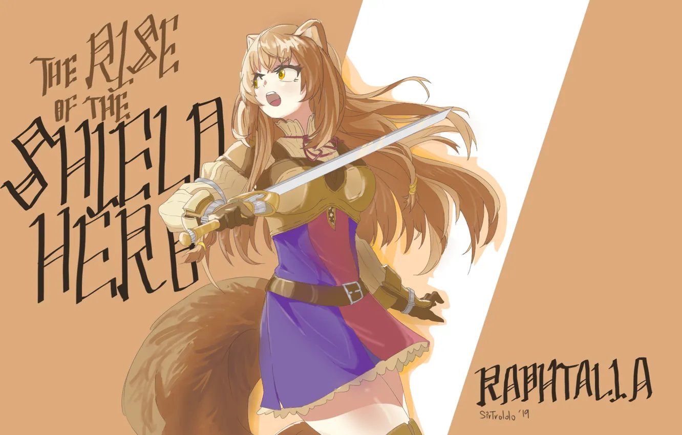 Photo wallpaper girl, tail, ears, The Rising of the Shield Hero
