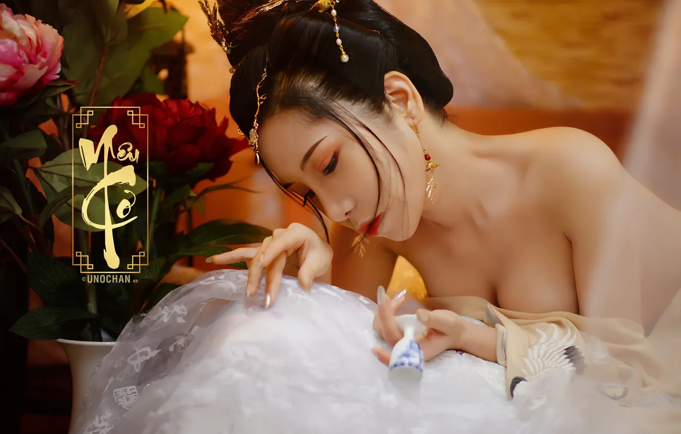 Photo wallpaper China, girl, sexy, girls, woman, model, asian, cute