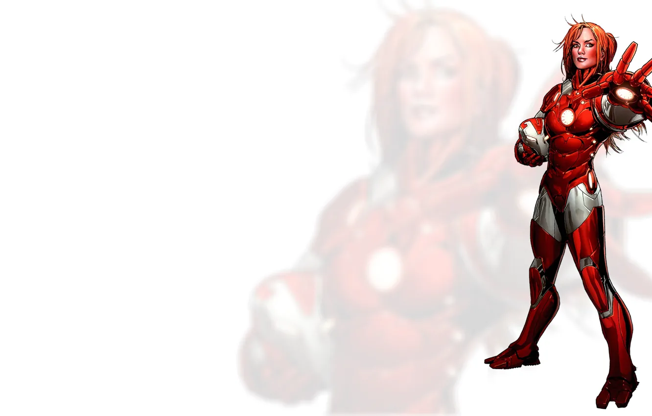 Photo wallpaper girl, Iron Man, Comics, redheads