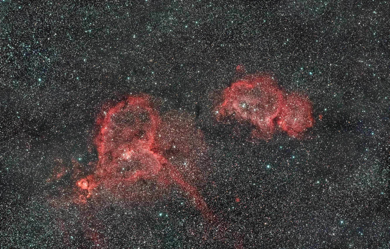 Photo wallpaper space, stars, nebula, heart, soul