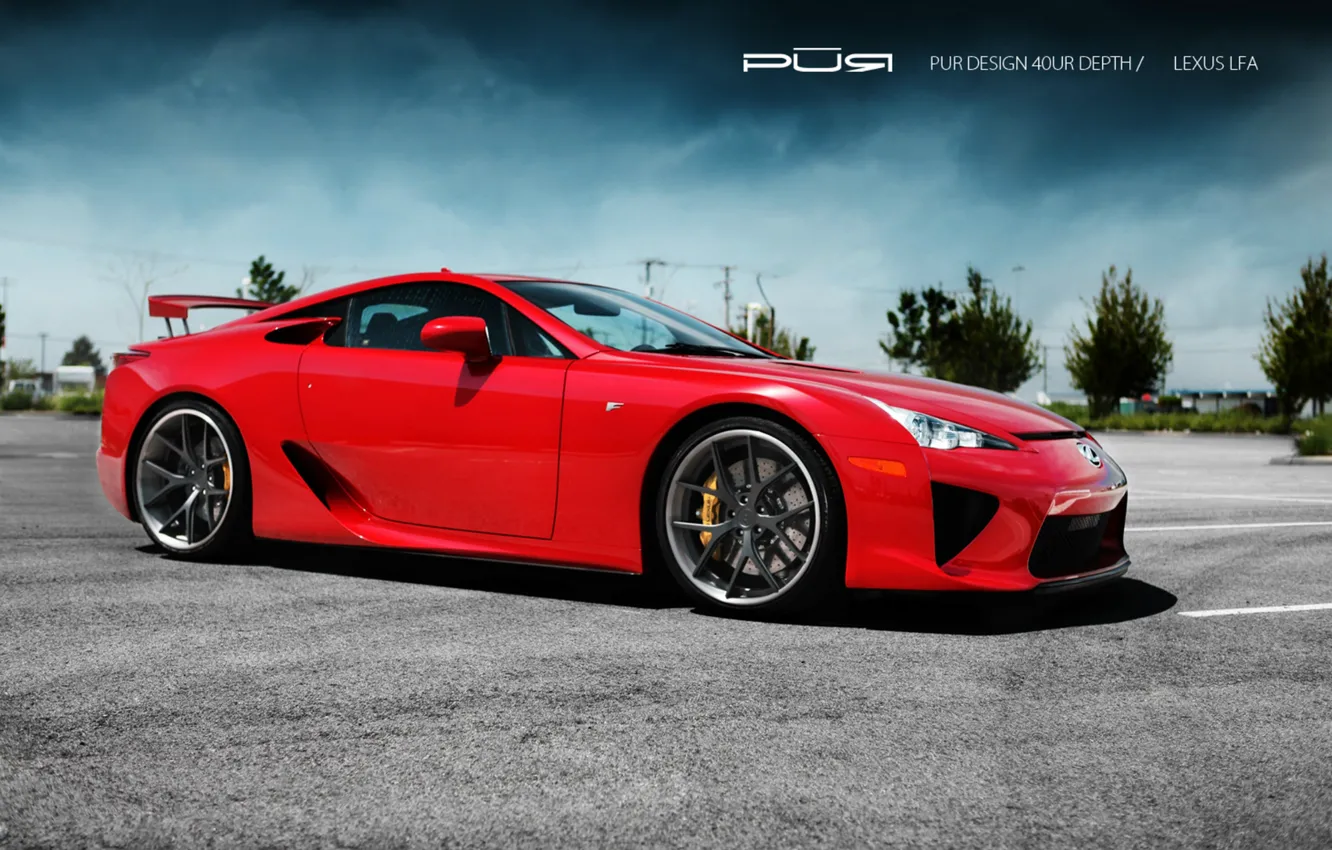 Photo wallpaper red, Lexus, Lexus, LFA, LF-A, Project Reignfire