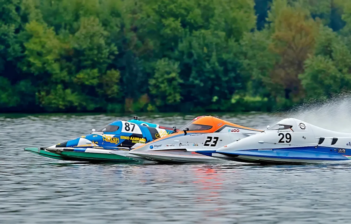 Photo wallpaper race, boat, speed