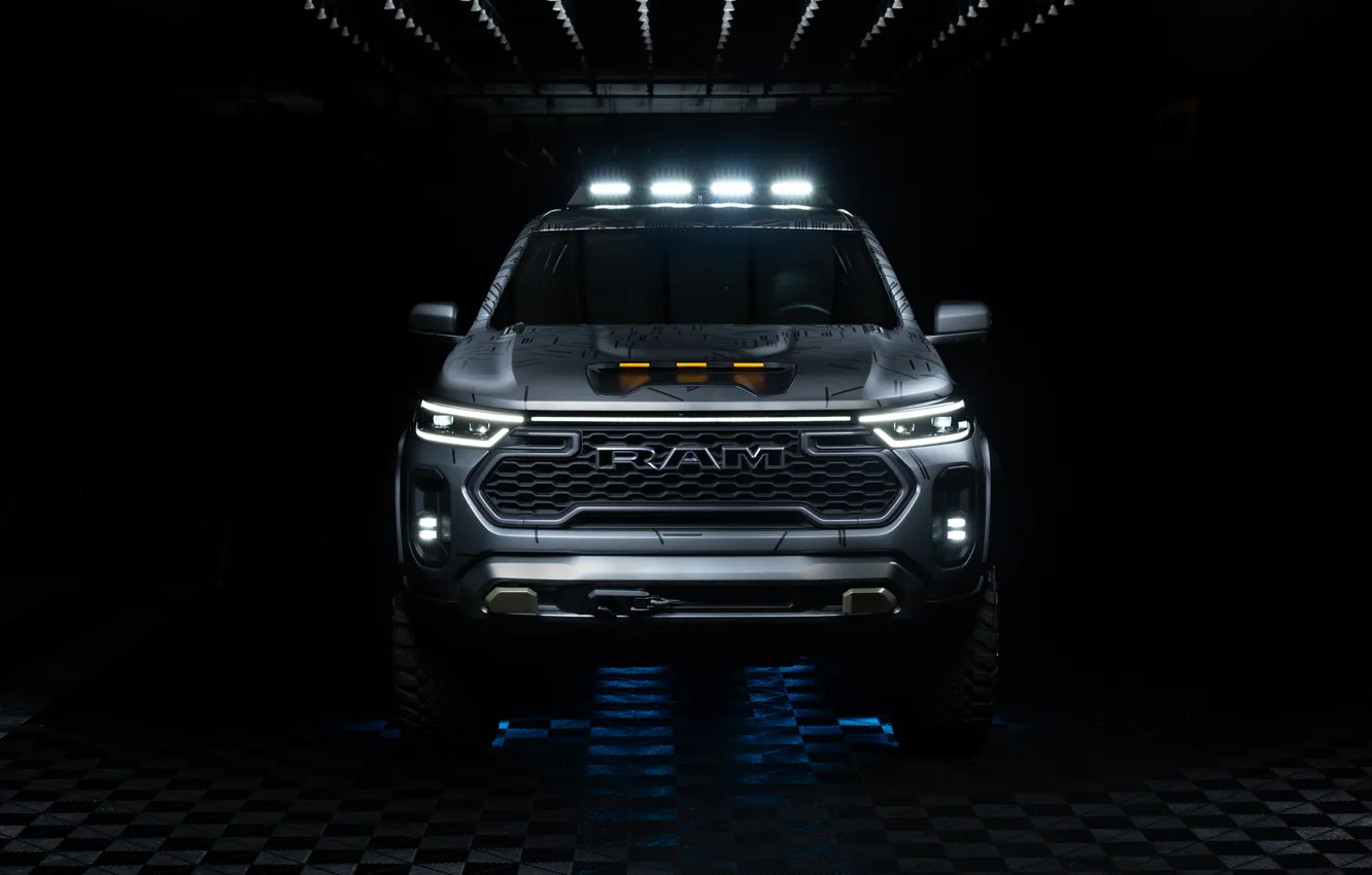 Photo wallpaper Concept, the concept car, pickup, pickup, the dark background, Ram, dark background, 2025