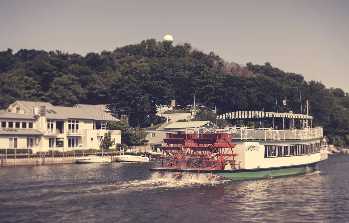 Photo wallpaper river, steamer, USA, history, Mississippi, steamboat