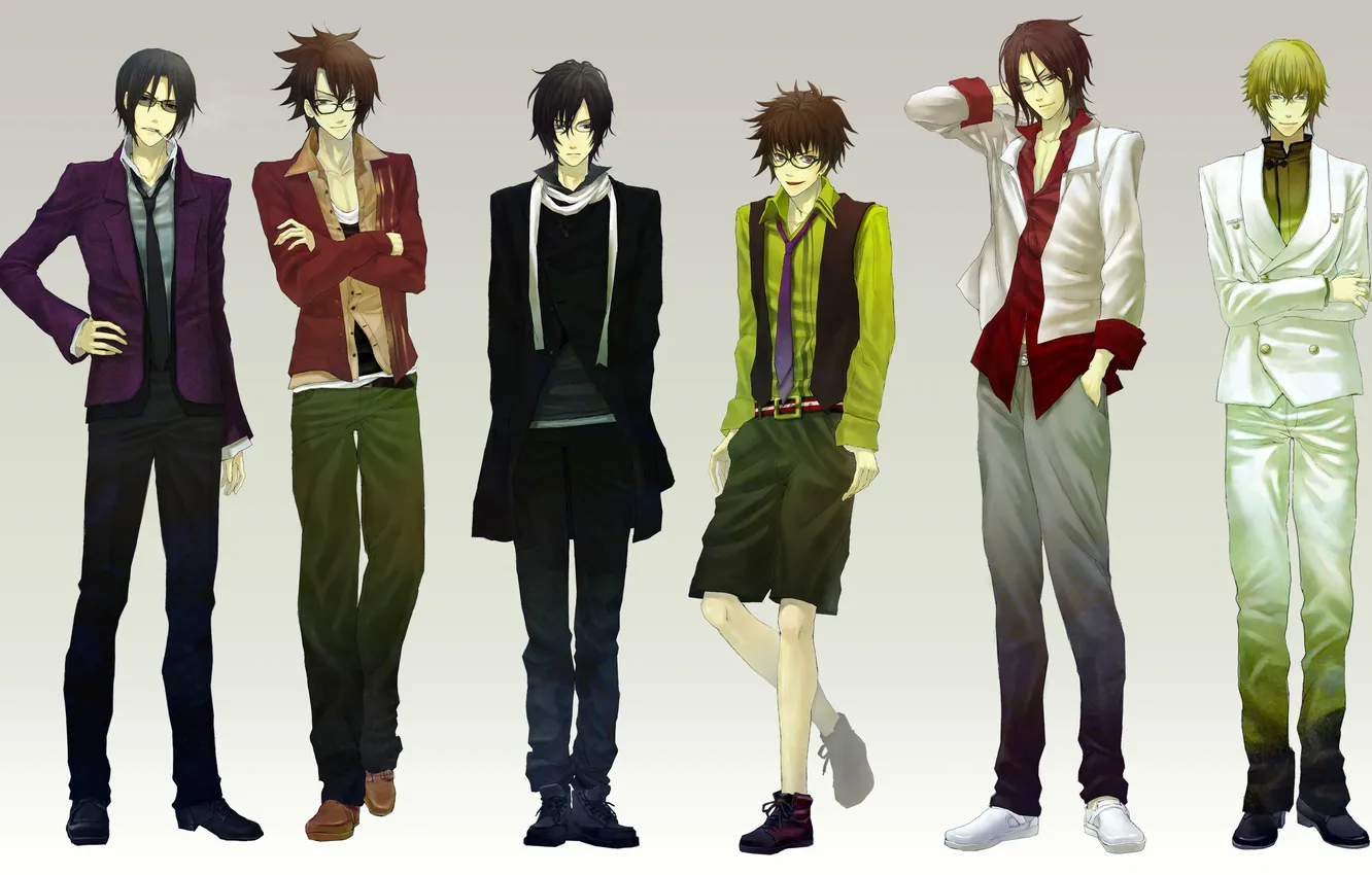 Photo wallpaper anime, art, guy, Okita Souji, Saito Hajime, Hakuouki Shinsengumi Kitano, Pilgrimage Chop Toshizou, Chikage Kazama