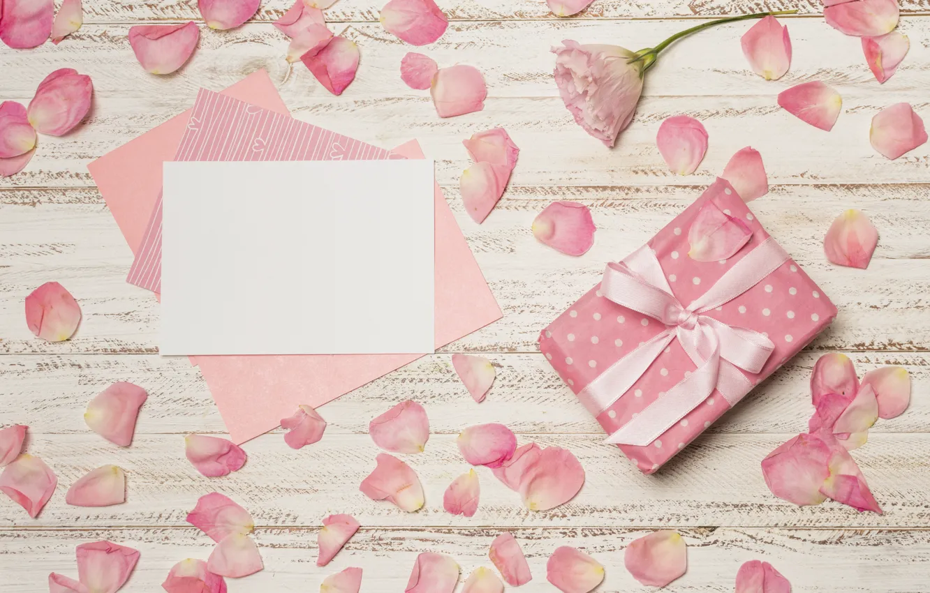 Photo wallpaper gift, petals, the envelope, Mother's Day