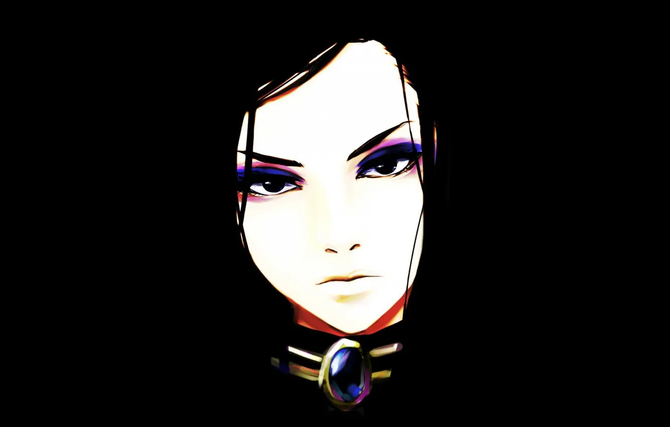 Photo wallpaper face, painting, Illustration