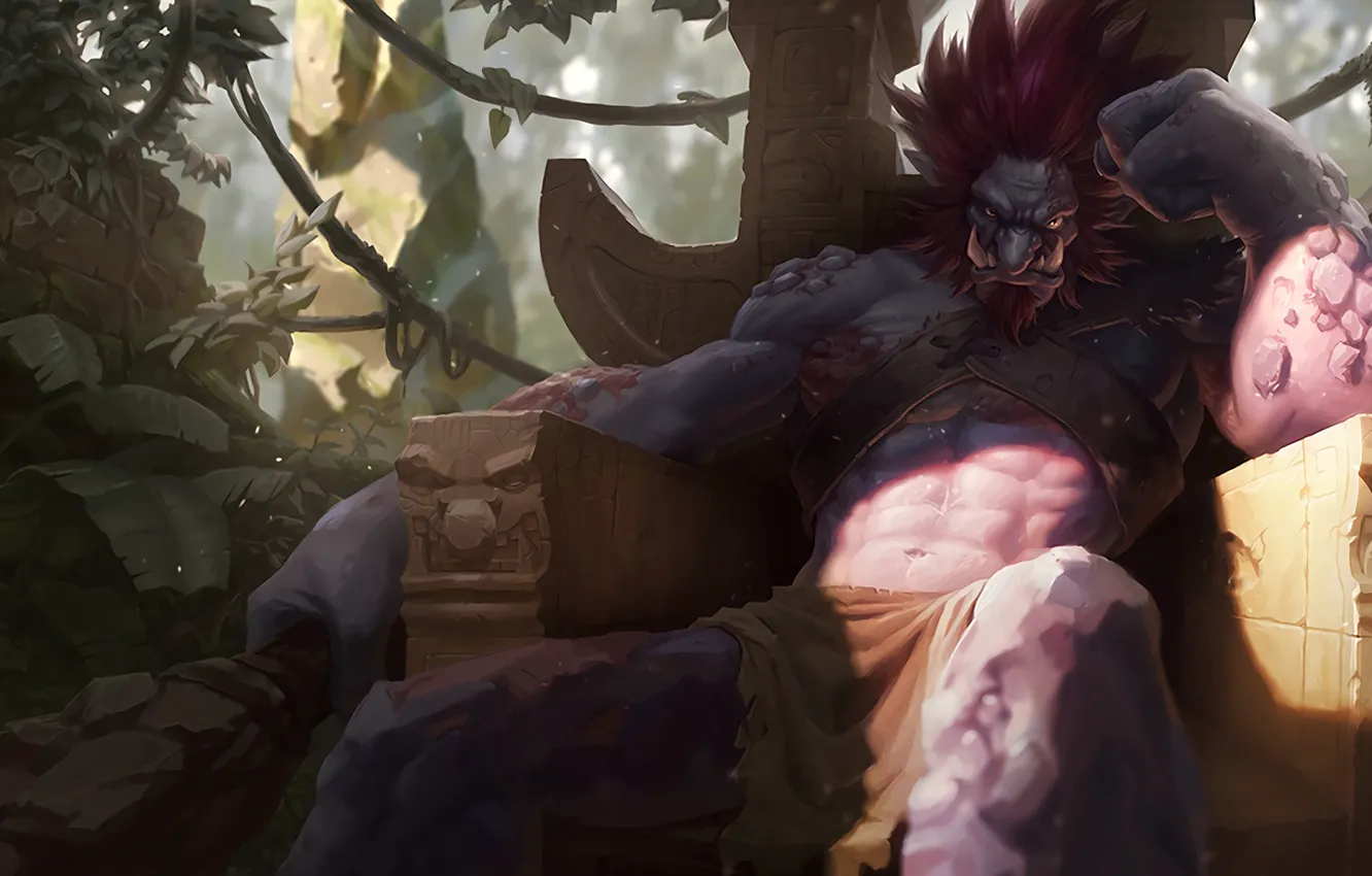 Photo wallpaper art, Troll, League of Legends, Trundle, Mitchell Malloy