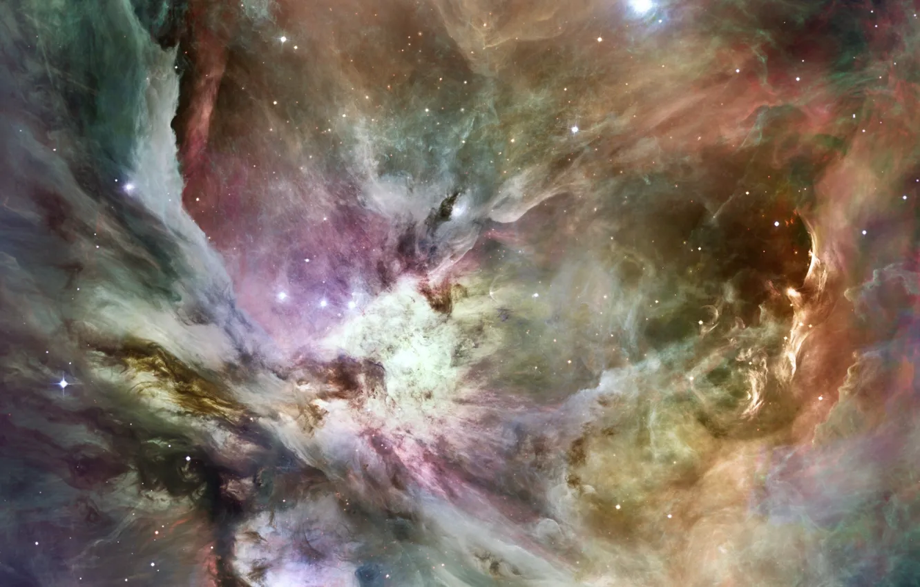 Photo wallpaper Nebula, telescope, Orion, Spitzer