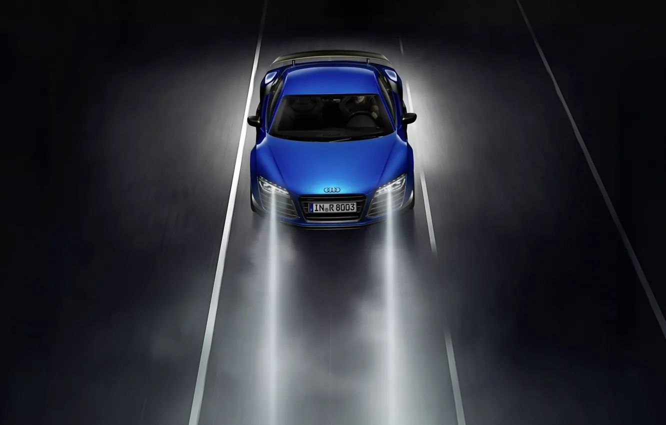 Photo wallpaper road, night, Audi R8