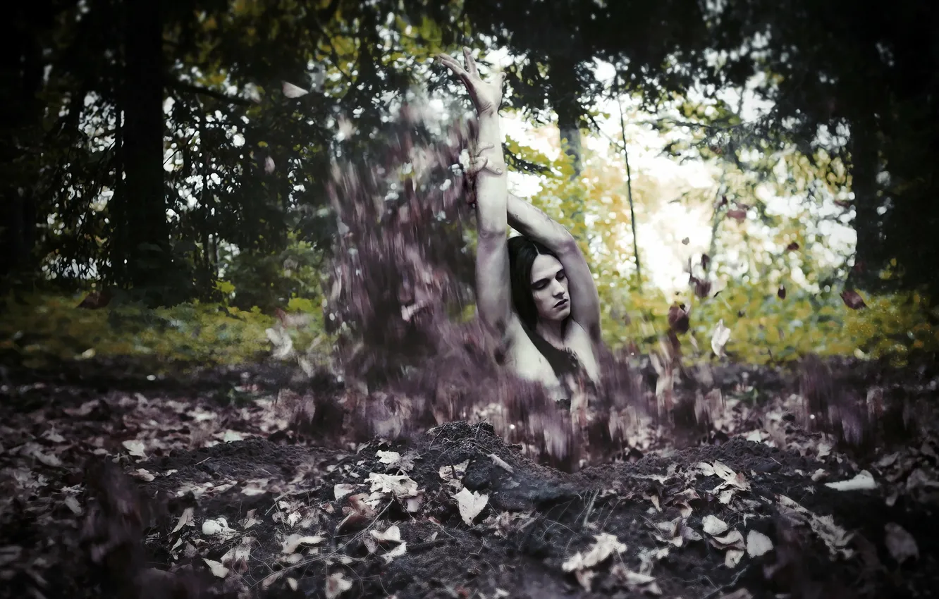 Photo wallpaper girl, earth, the situation