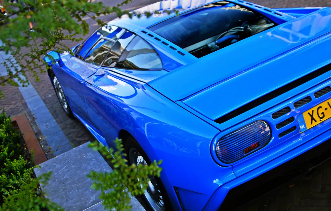 Photo wallpaper blue, Bugatti, supercar, supercar, Bugatti, blue, 110