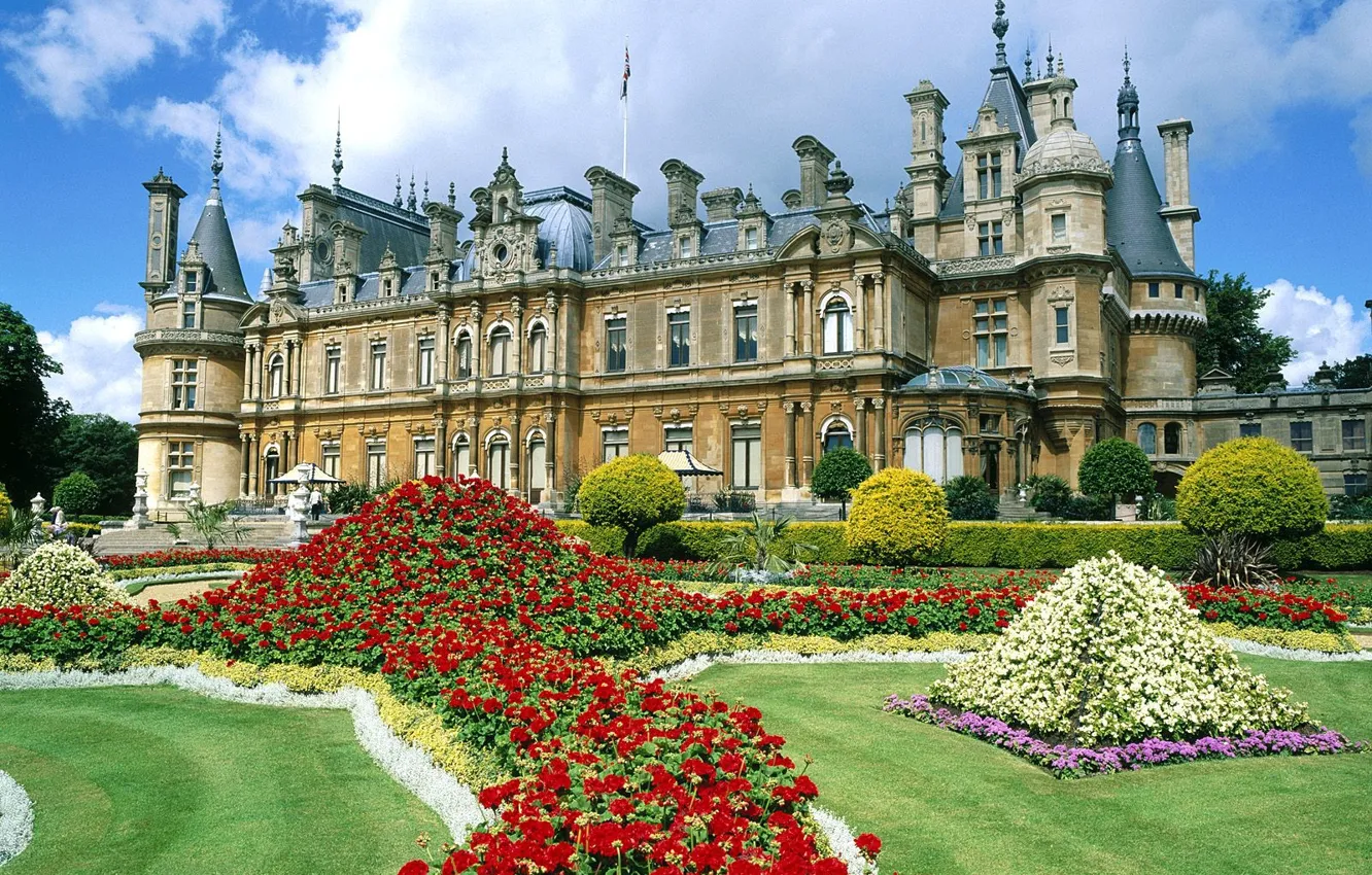Photo wallpaper England, Castle, Keynes Buckinghamshire